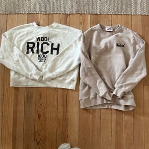 Woolrich White and Tan Sweatshirt Duo